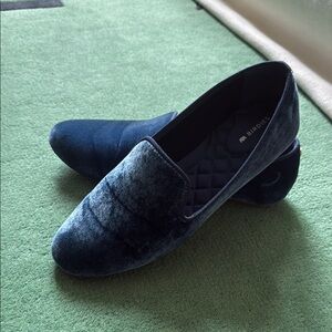 Blue Velvet Loafers